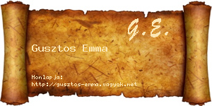 Gusztos Emma névjegykártya