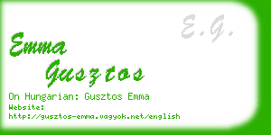 emma gusztos business card